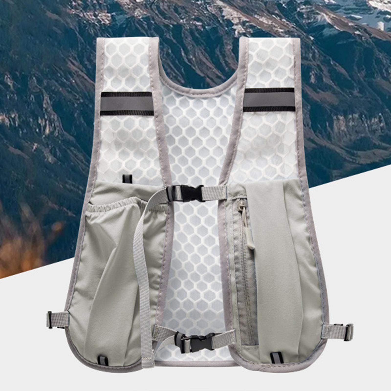 Running Gear Hydration - Gilet d'hydratation réfléchissant avec poche pour