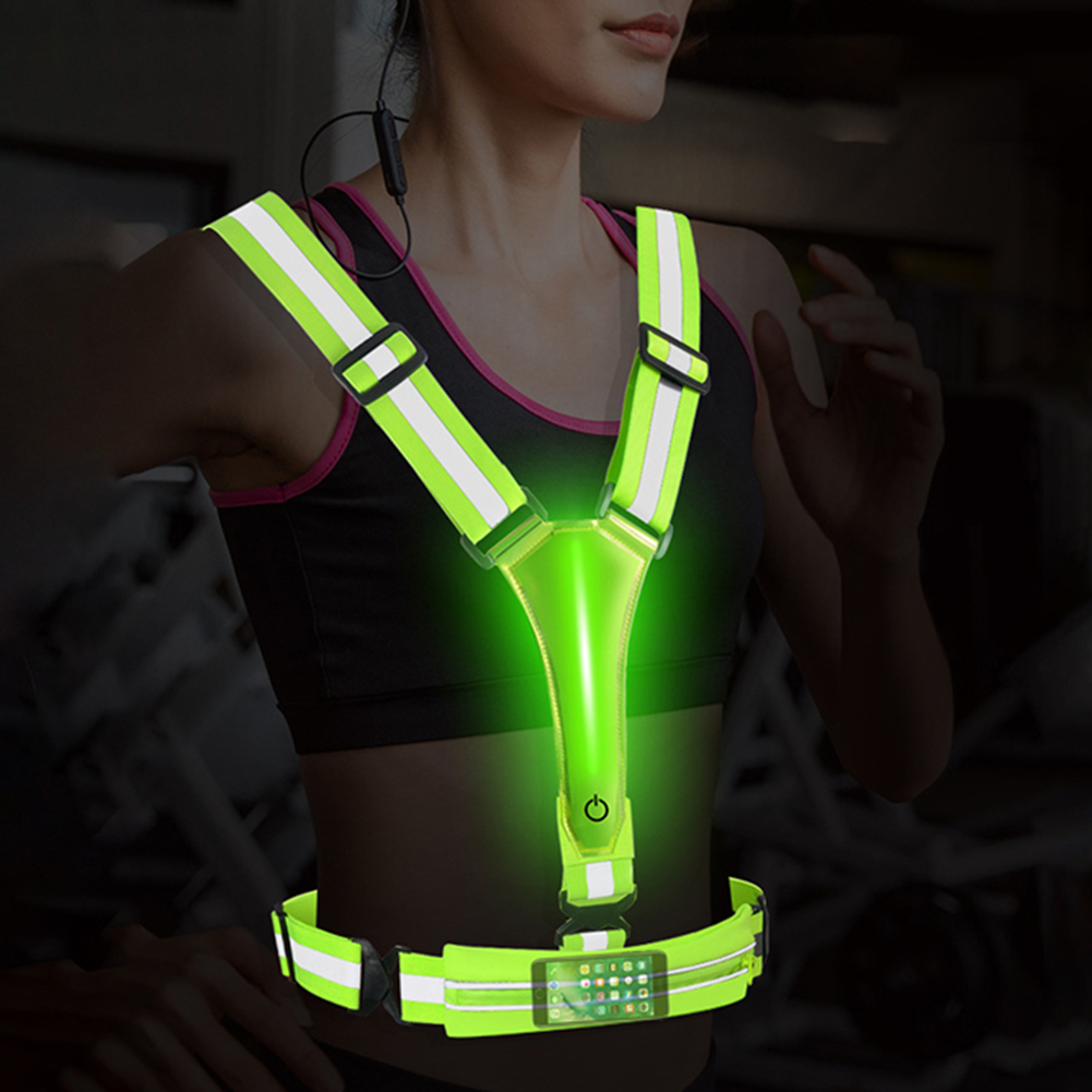 Running Gear Winter Men - Gilet réfléchissant LED pour la course