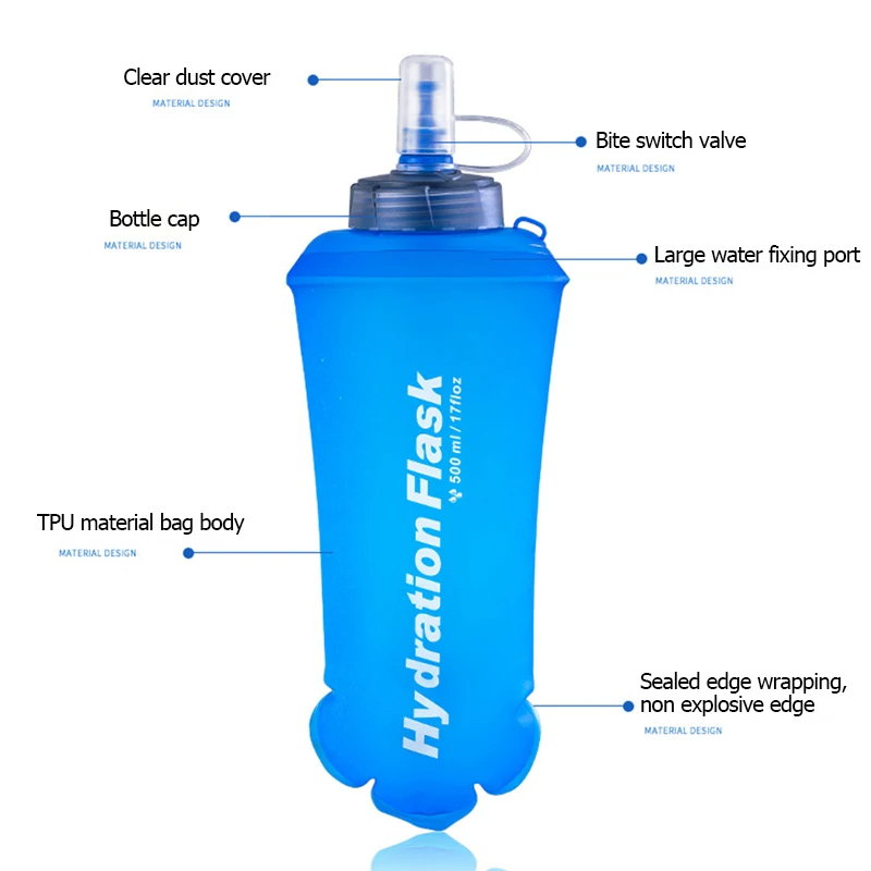 250/500/750ml TPU bouteille de - Running Gear Water avis et prix